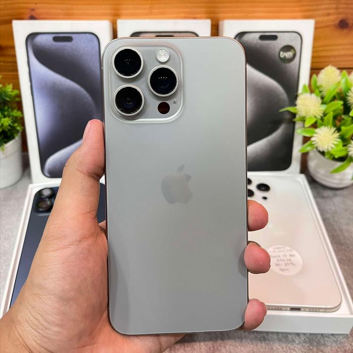 Gambar iPhone 15 ProMax 256GB & 512GB iBox Second Original - NaturalTitanium, 256GB dari MilanoSecond undefined Tokopedia