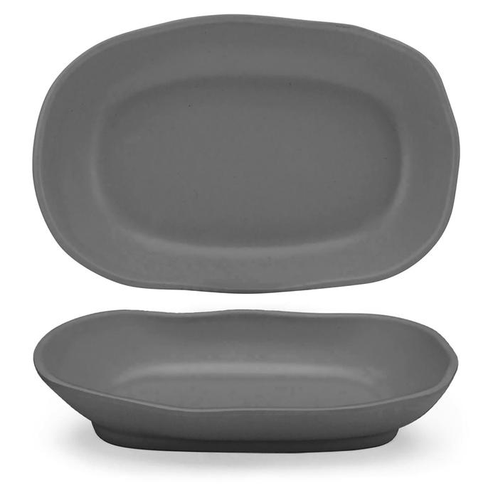 Gambar Onyx, Piring Cekung 8 inch : Melamin, Aman untuk Makanan, Halal, 1508D Organo Polos - Abu-abu dari Onyx Melamin undefined Tokopedia