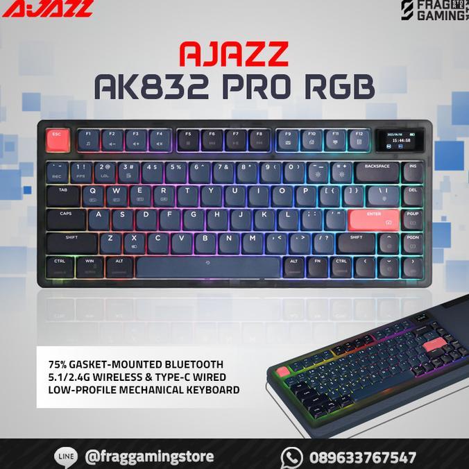 Gambar NEW AJAZZ AK832 PRO AK-832 PRO AJAZZAK832PRO MECHANICAL KEYBOARD GASKET - RED SW dari Etci Studio undefined Tokopedia