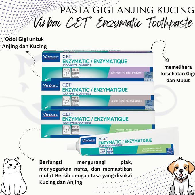 Gambar Terlaris ODOL ANJING KUCING PASTA GIGI VIRBAC TOOTHPASTE ENZYMATIC Termurah - Beef dari Bastian Nugraha_NEW undefined Tokopedia