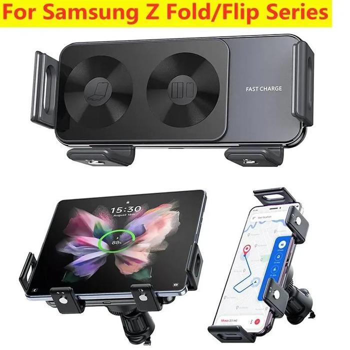 Jual Car Wireless Charger Stand Car Phone Holder Mount 15W Fast