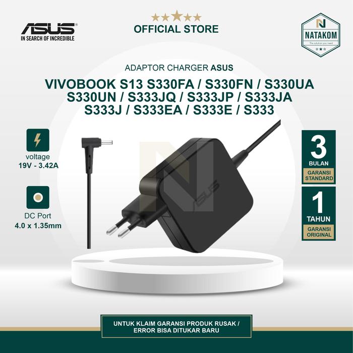 Jual ADAPTOR CHARGER ORIGINAL ASUS VIVOBOOK S13 S330FA S330FN