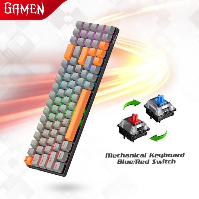 Gambar [Appsmartz] GAMEN Titan Elite Mechanical Pluggable Switch Gaming Keyboard Garansi - Orange(Red.SW) dari Appsmartz undefined Tokopedia