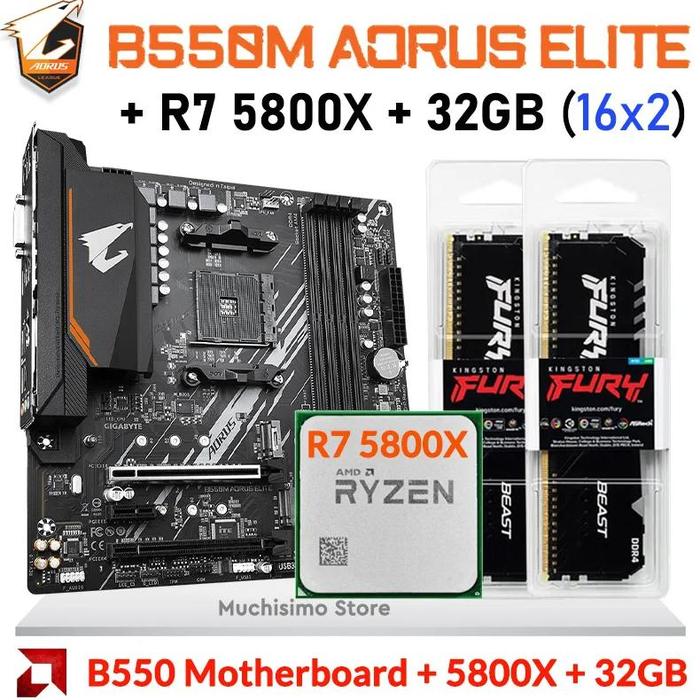 B550 Amd Ryzen 5800x Socket Type Jual GIGABYTE B550M AORUS ELITE