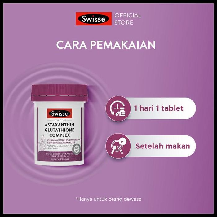 Ready Swisse Ultiboost Astaxanthin Glutathione Complex 30 Capsules -  Multivitamin Untuk Membantu Mencerahkan Dan Meratakan Warna Kulit Best  Seller - ...