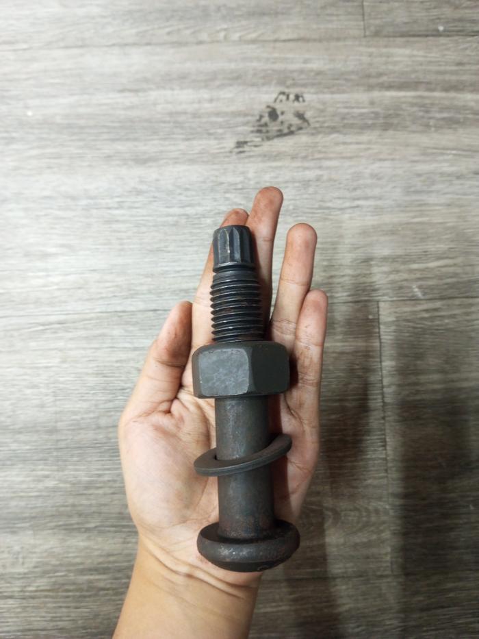 Gambar M24 Baut mur baja TC Grade 10.9S 1set TC bolt baja / Bolt nut TC - M24x100 dari BAUT ABADI INDONESIA undefined Tokopedia