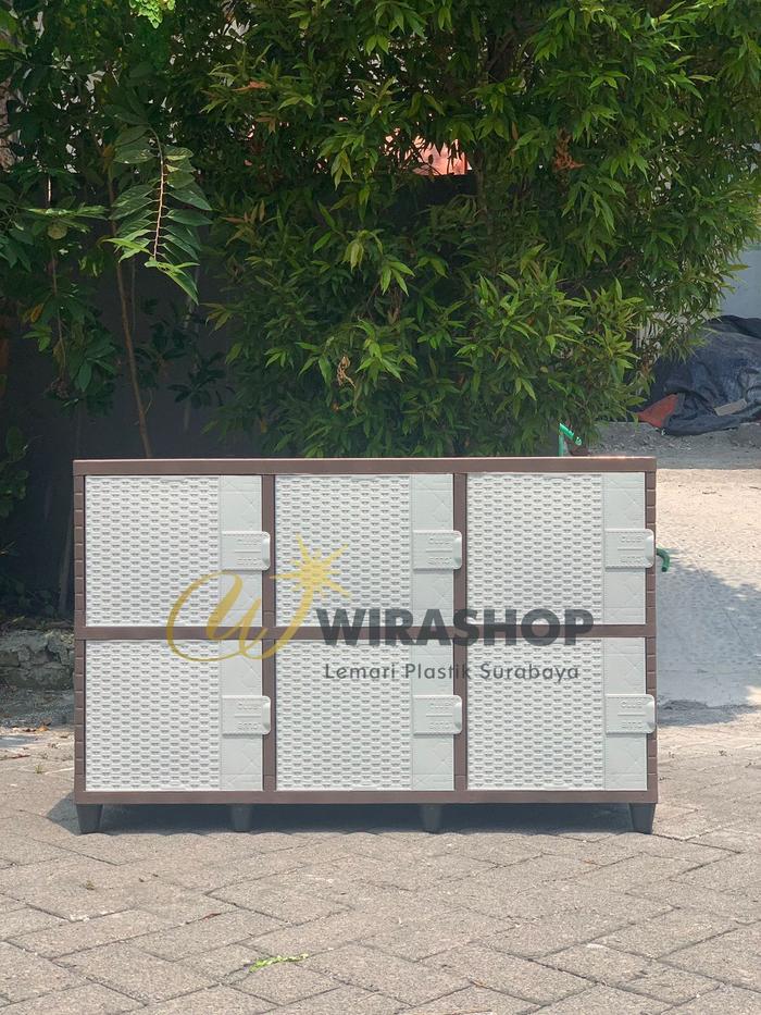 Gambar Lemari Plastik Justin Club Triple Flip Susun 2 Minimalis - FTA-2, nonbuble/instan dari wirashop888 undefined Tokopedia