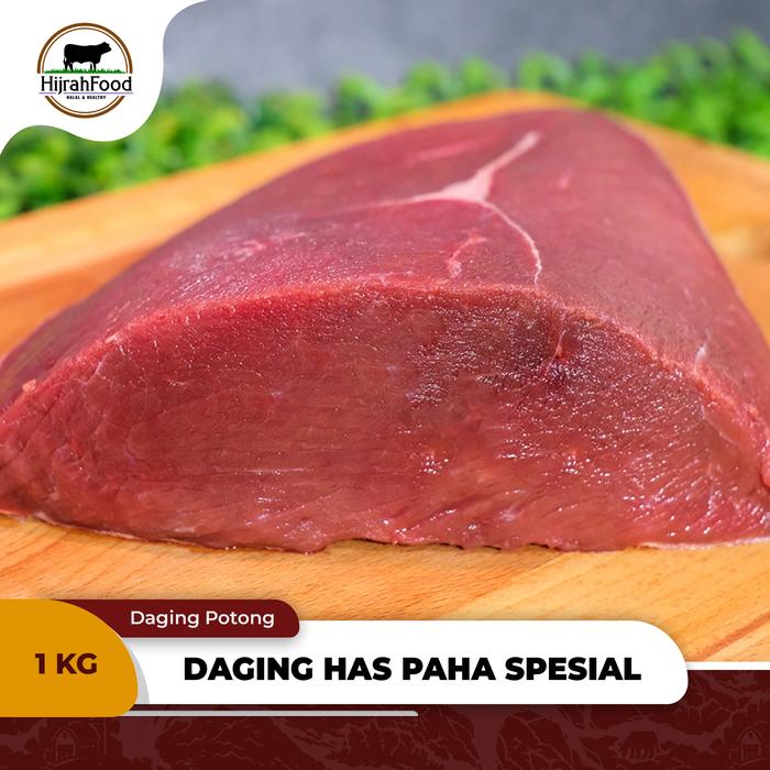 Gambar Hijrahfood Daging Has Paha Sapi Tanpa Lemak Lean | Rendang / Dendeng / Semur - 500 gram - 1 kg dari Hijrahfood Meatshop undefined Tokopedia