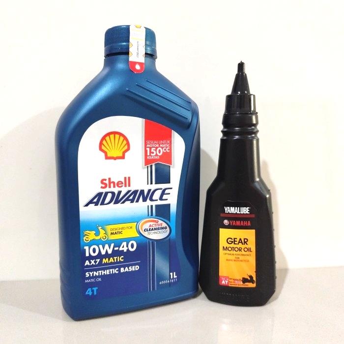 Gambar Paket Oli Shell AX7 1LUntuk Motor Matic Yamaha Nmax Aerox Lexi Freego dari JayaMakmurBerkat undefined Tokopedia