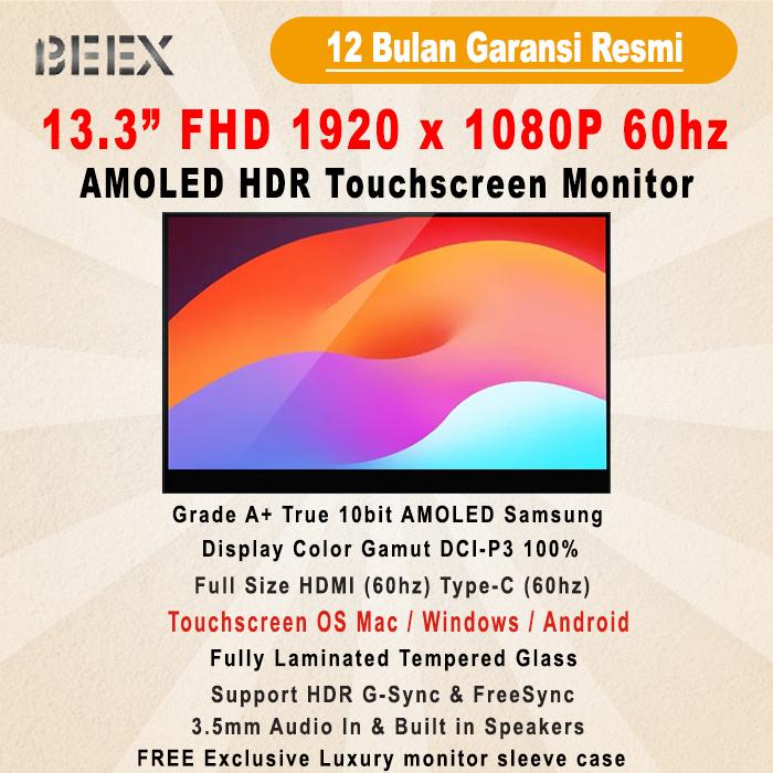 Jual Portable Monitor BeeX OLED 13.3