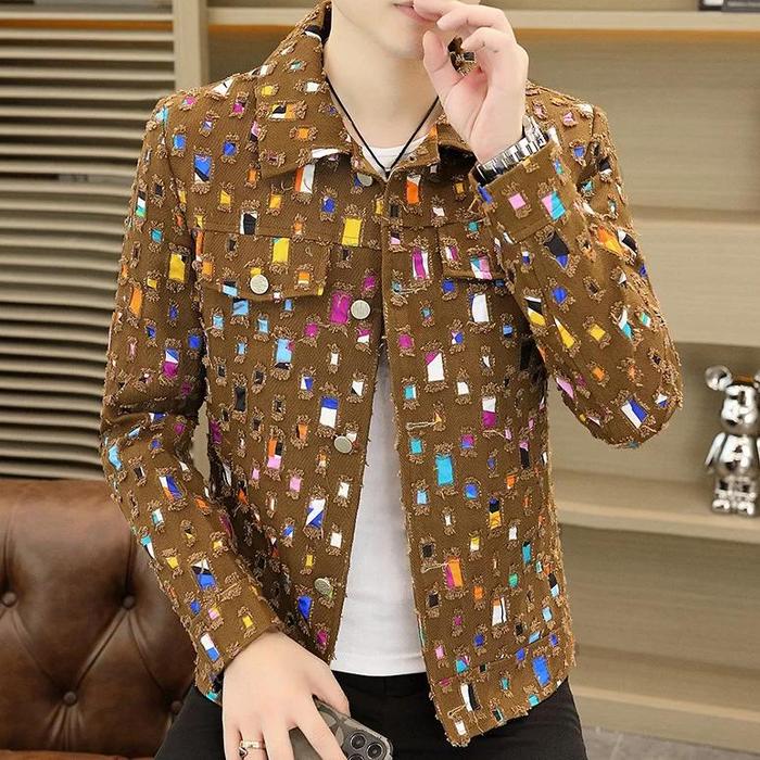 Jual Autumn Men's Lapel New Retro High Street Jacket trend all