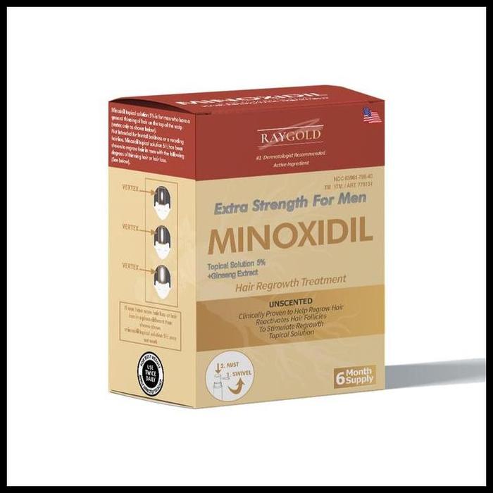 Gambar MINOXIDIL 5% PENUMBUH RAMBUT & BREWOK WITH GINSENG EXTRACT FOR MEN MADE IN USA - RAYGOLD - ANTI RONTOK & KEBOTAKAN SERUM RAMBUT KIRKLAND HIMS ROEGAN ROGAINE BEST SELLER - BOX ISI 6 PCS dari EchoHealth undefined Tokopedia