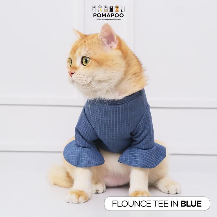 Gambar Pomapoo - Baju Kucing dan Baju Anjing Flounce Tee - FLOUNCE BLUE, TEE - S dari Pomapoo undefined Tokopedia