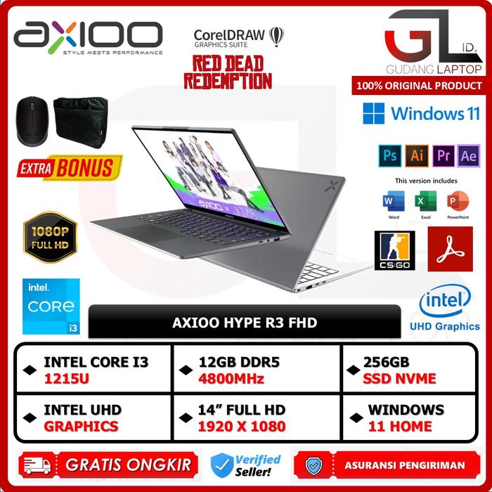Gambar Laptop Axioo Hype R3 Intel I3 1215U 12GB 256GB 14 Inch Full Hd Ips Backlight - R3_I3 1215U, 12GB 256GB dari Gudang Laptop ID undefined Tokopedia