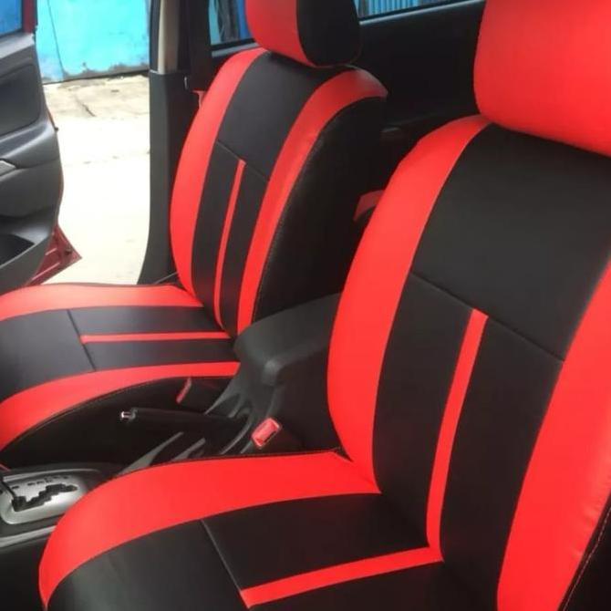 Gambar Promo / Terlaris Sarung Jok Mobil Suzuki APV ARENA GX GL DLX LUXURY- Full set 3 baris Bahan Kulit Sintetis (Oscar) Cover Jok Aksesoris Interior Mobil Two Tone Car Terbaik - A1 (Red&Black) dari @Mega Mart undefined Tokopedia