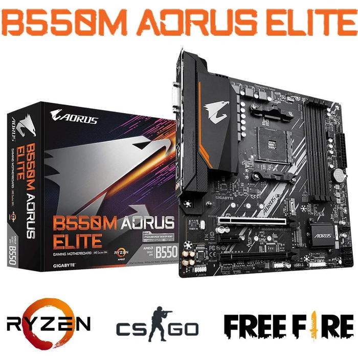 Jual GIGABYTE B550M AORUS ELITE Motherboard AMD B550 Socket AM4