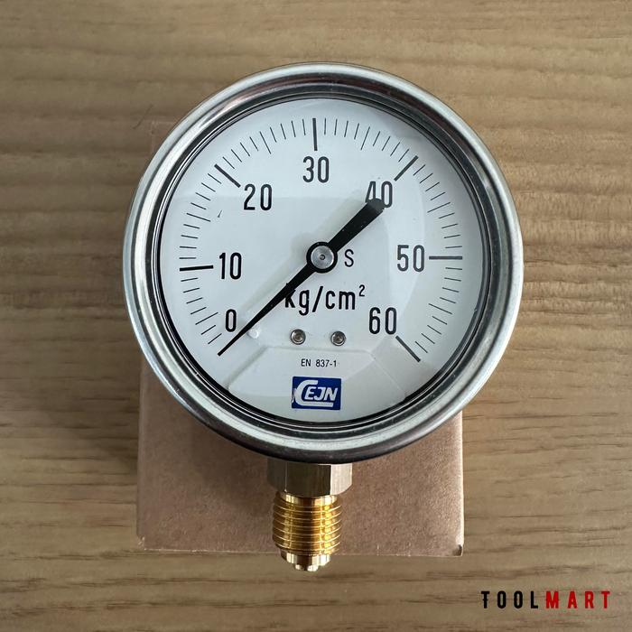 Gambar Pressure Gauge 2.5 Inch Cejn 10 25 60 100 250 400 600 1500 Bar Kg/Cm Kg/Cm2/Psi mmHg - 60 Kg/Cm dari Tool Mart ID undefined Tokopedia