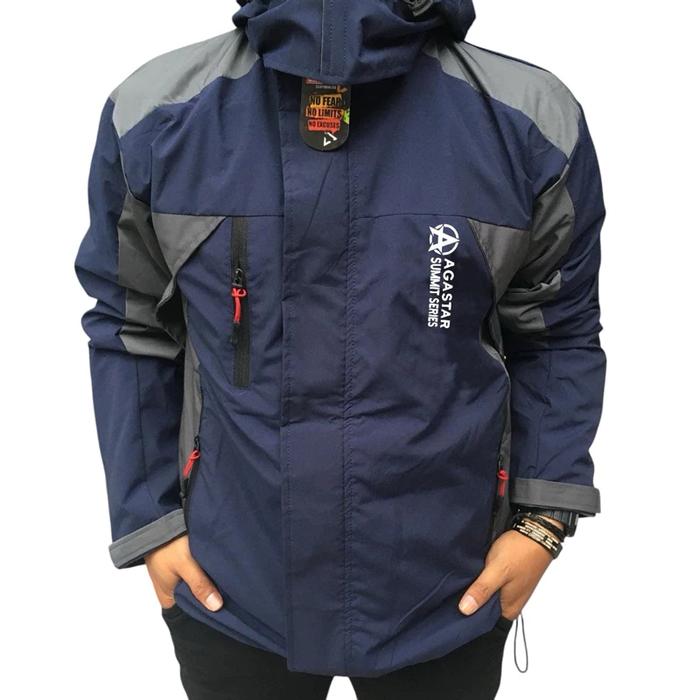 Gambar Jaket Outdoor The North Face TNF Jaket Gunung Waterproof Windbreake - NAVY ABU, M dari GUDANG JAKET TAS undefined Tokopedia
