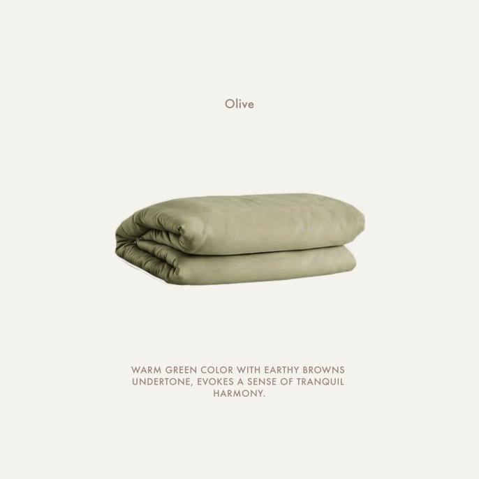 Gambar Nou - Ready Stock Tencel Fitted Bed Sheet (Sprei) - Olive, King dari LARANA 77 undefined Tokopedia