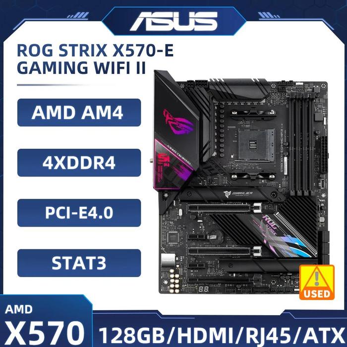 X570 Motherboard Asus Rog Strix X570-e Gaming Wifi Ii Support Ryzen 5600g  Ddr4 128gb Socket Am4 Pci-e 40 Usb 32 M2 Atx