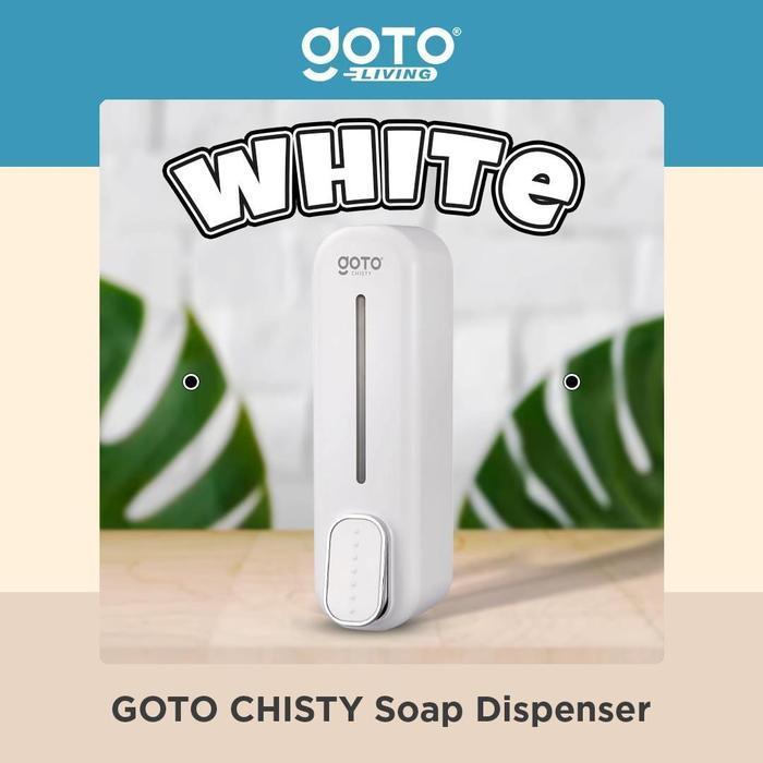 Gambar TRUSTED GOTO [COD] CHISTY SOAP DISPENSER TEMPAT WADAH SABUN CAIR TEMPEL DINDING - WHITE dari waticz undefined Tokopedia