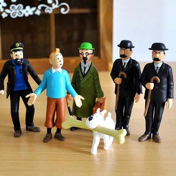 Gambar FIGURE TINTIN SET 6 MINIATUR TERMURAH - TINTIN SET 6PCS dari Gladiolus ID undefined Tokopedia