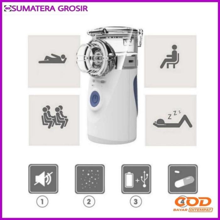 Gambar Best seller Taff Omicron YM-3R9 - Alat Terapi Pernafasan Asma Ultrasonic Inhale Nebulizer Mini Portable - Alat Bantu Uap Pernapasan Asthma Sesak Nafas Flu Batuk Pilek Mesh Mesin Nebuliser Inhaler Hidung Mulut Untuk Anak Anak/Bayi/Balita/Dewasa/Orang Tua - Putih Biru dari imam market56 undefined Tokopedia