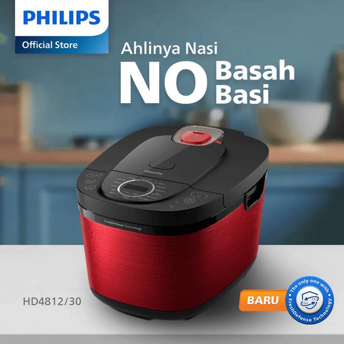 Gambar Philips Digital Rice Cooker Magicom 1.8 L - 3000 Digital Series HD4812 - 18 Menu Masak - Anti Lengket - Merah dari Toko Multi Elektronik undefined Tokopedia