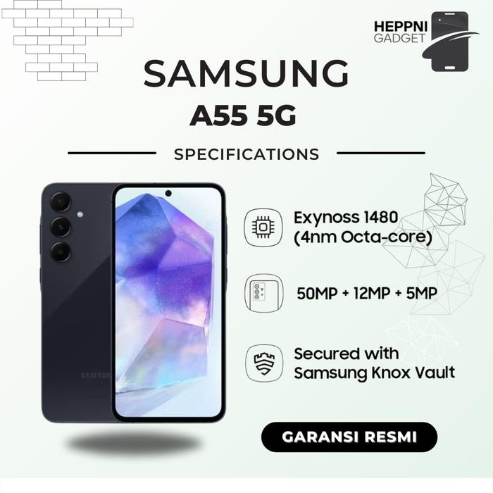 Gambar Samsung Galaxy A55 5G 8/128GB 8/256GB 12/256GB Garansi 1 Tahun - Navy, 12/256GB dari HepniGadget undefined Tokopedia