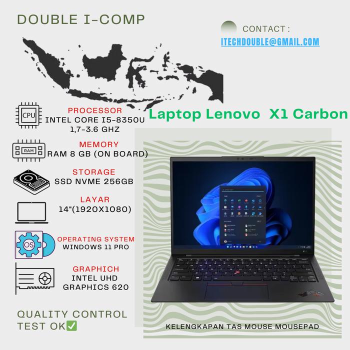 Laptop Second Lenovo Thinkpad X1 Carbon Intel Core I5 Gen Ram Gb Ssd  256 Gb