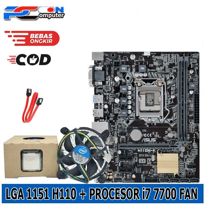 Gambar Mobo Motherboard H110 1151  Plus Processor i7 7700 Fan - ASUS dari PC ON COMPUTER undefined Tokopedia