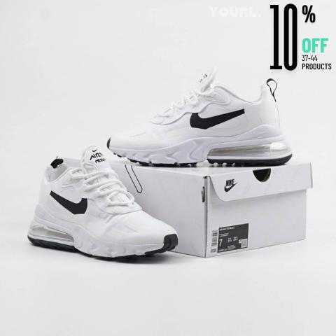 Sepatu Nike Air Max 270 React White Black white black, 36 di  Nike_store_official Tokopedia