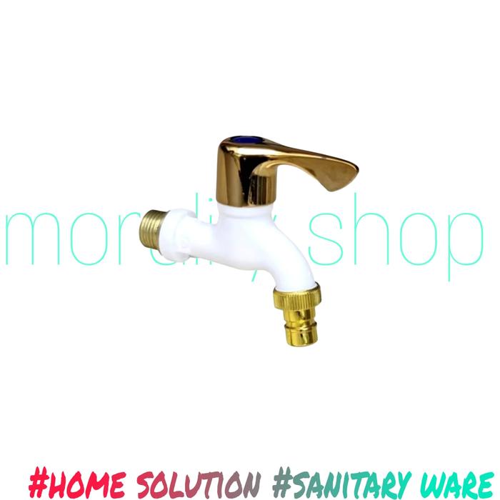 Gambar Kran air Taman Plastik MURAH - Keran air Tembok Bak air Hitam Emas - gold putih dari Morality Shopping undefined Tokopedia