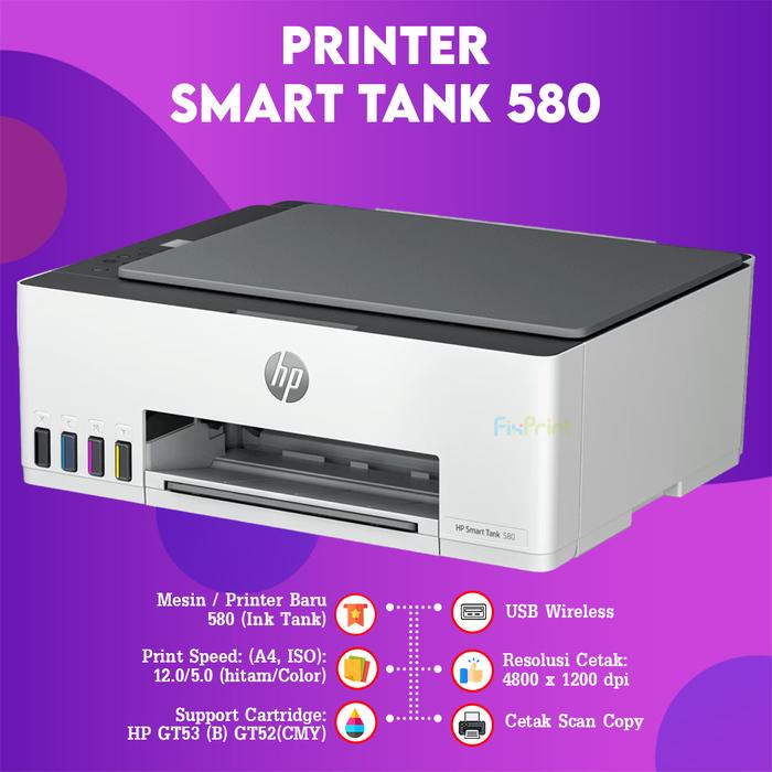 Gambar Printer HP Ink Tank 115 315 415 Smart Tank 520 580 Print Scan Copy - HP 580 dari FixPrint Indonesia undefined Tokopedia