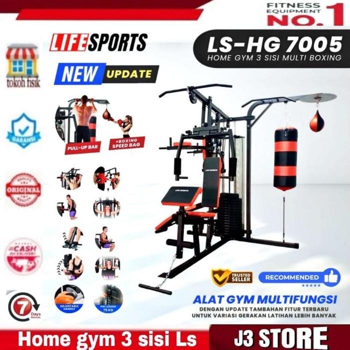 Gambar Alat Fitnes Home Gym 3 Sisi Alat Gym Multifungsi Alat Angkat Beban - Lifesport dari GROSIR URHEIEP739 undefined Tokopedia