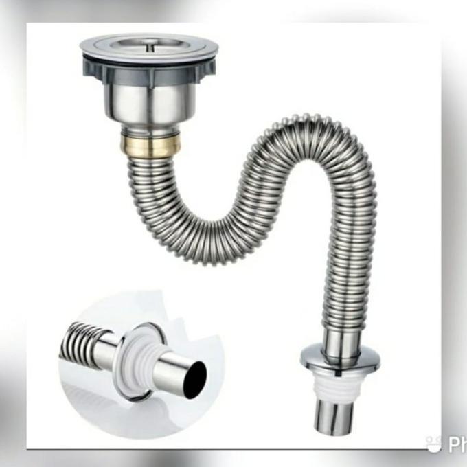 Gambar NEW paket selang pembuangan bak cuci piring + Afur Stainless - stainless steel dari yasmo99 undefined Tokopedia