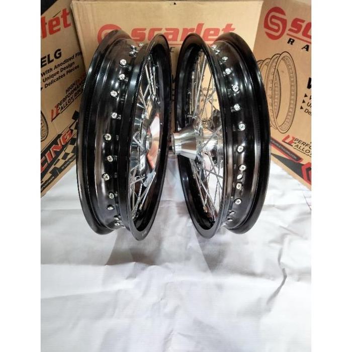 Gambar VELG PAKETAN JARI JARI RING 14 (140-160)(160-185)(185-215) SCARLET BUAT MOTOR AEROX NMAX OLD NMAX NEW SATU SET SEPASANG Berkualitas - AEROX, 140-160 dari Iwan_Stor undefined Tokopedia