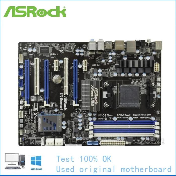 Jual Used For ASRock 970 Extreme4 Desktop Motherboard 970 Socket