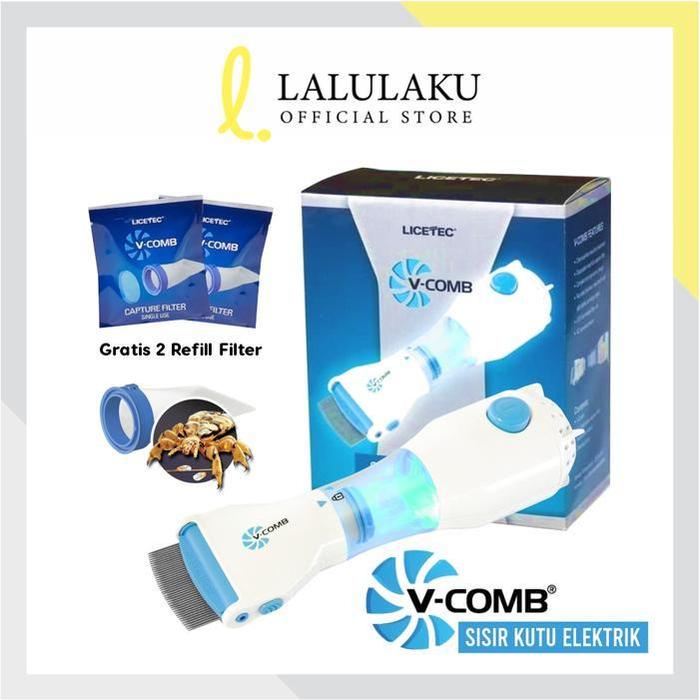 Gambar ORI NEWW SISIR KUTU RAMBUT ELEKTRIK V-COMB VACUM VACUUM TERBARU LICETEC - VCOMB dari riskariskana undefined Tokopedia