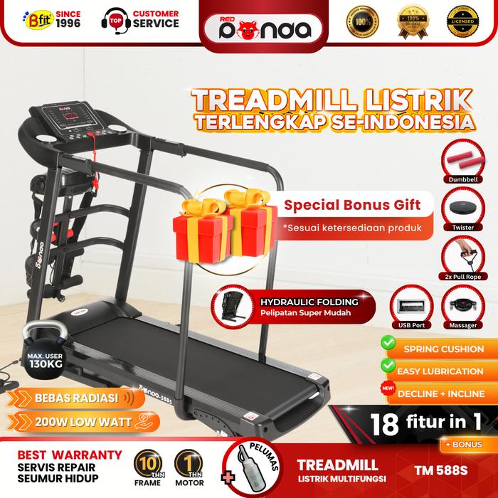Gambar Motorized Treadmill Redpanda 588 Super Murah Kokoh Kuat Multifunction - 588S Black Plus dari RedPandaSby undefined Tokopedia