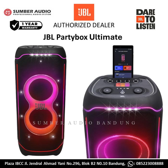 Gambar JBL Partybox Ultimate | Speaker Portable JBL Ultimate RGB Light Sahow Bluetooth Wifi Dual Mic Input & Gitar Input | DJ Pad dari SUMBER AUDIO BANDUNG undefined Tokopedia