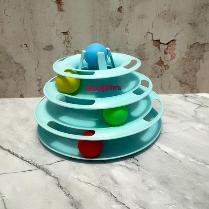 Gambar [MIAW] Mainan Kucing Interaktif / Mainan Menara Bola Kucing / Tower Of Track - Biru dari DORAMIAW undefined Tokopedia