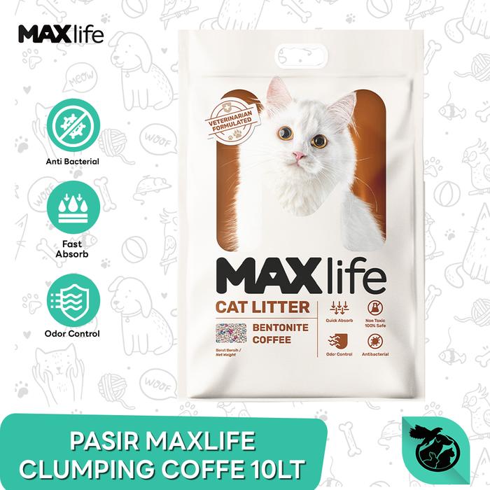 Gambar Pasir Kucing Maxlife Gumpal Wangi Clumping Bentonite 10 Liter - COFFEE dari CV PERMATA SAHABAT MAJU undefined Tokopedia