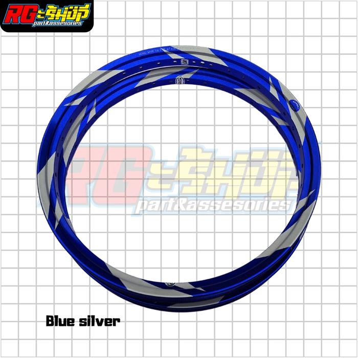 Gambar Ring Velg Akront Morad Spain Blade Two Tone Blue Orange Silver Ring 17 1.40 - 1.40 - blue silver dari RG shop part undefined Tokopedia