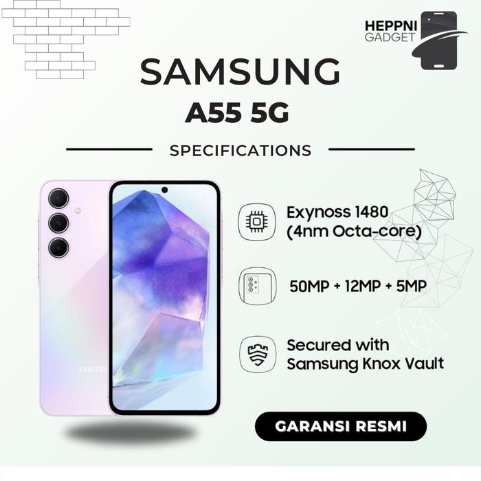Gambar Samsung Galaxy A55 5G 8/128GB 8/256GB 12/256GB Garansi 1 Tahun - Ungu, 8/256GB dari HepniGadget undefined Tokopedia