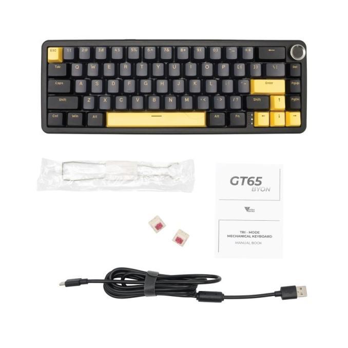 Gambar DL Vortex series GT65 BYON Multiconnection Gasket Mount KNOB Mechanical Keyboard Vortexseries GT-65 / Vortex GT65 BYON - Hitam dari Damai Larasati undefined Tokopedia