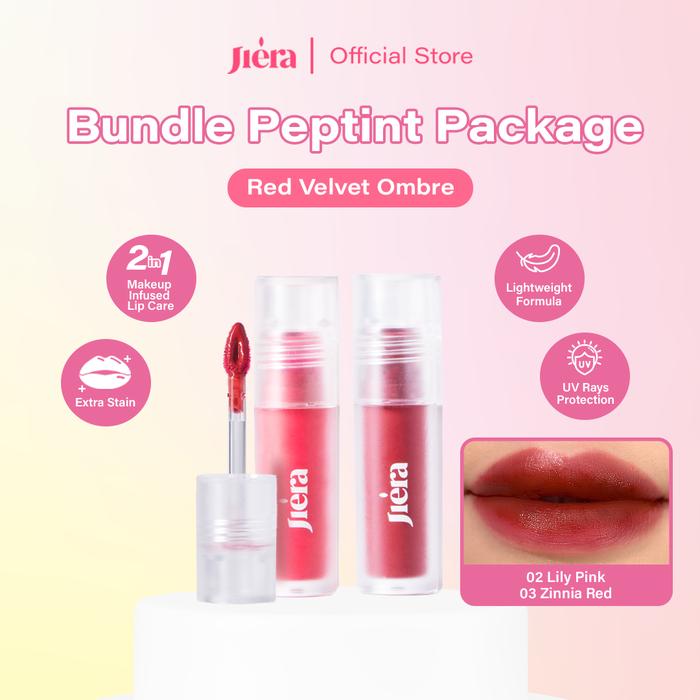 Gambar JIERA Lip Peptint 3,5ml Shade 0.2 Lily Pink + Shade 0.3 Zinnia Red dari JIERA_NEW undefined Tokopedia