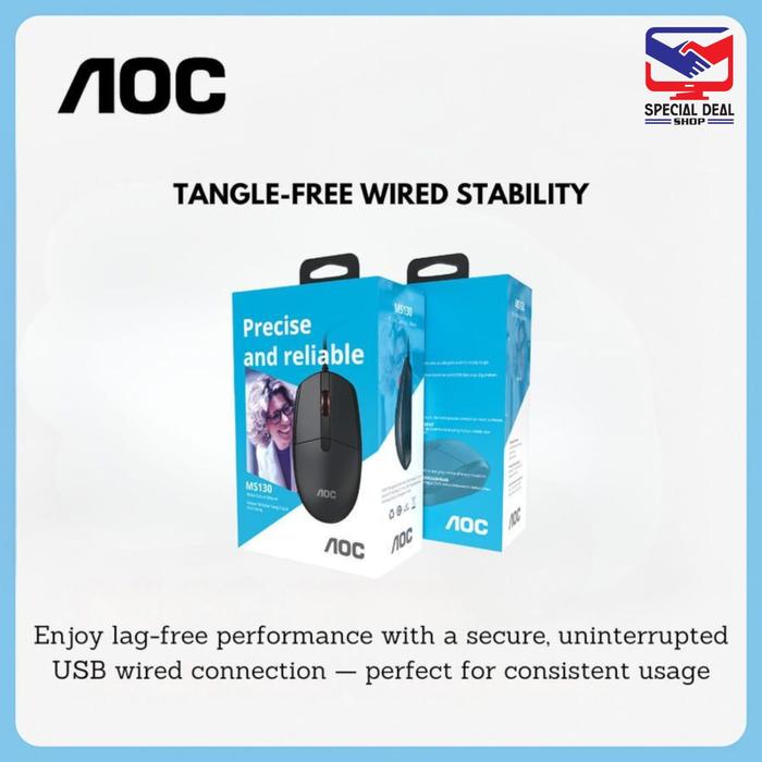 Gambar Mouse AOC Office MS121 - Wired USB Optical Mouse - MS130 dari specialdealshop undefined Tokopedia