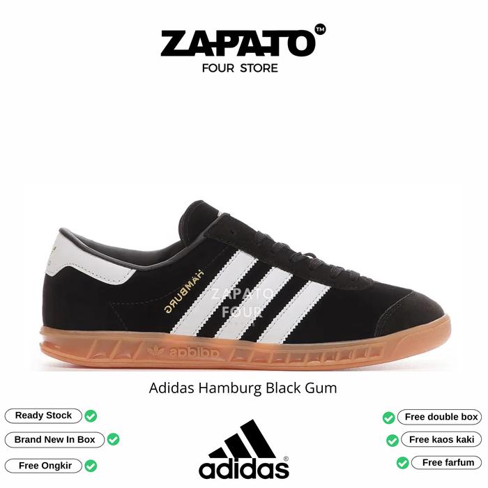 Promo Sepatu Adidas Hamburg Black Gum 39 di Zapato Store Id Tokopedia