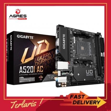 Gigabyte Motherboard Itx Ultra Durable A520i Ac Ddr4 Am4 Amd 3y